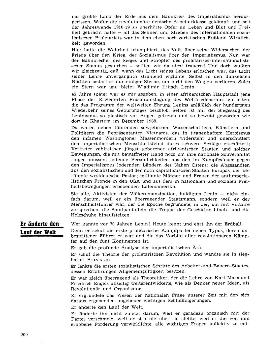 Neuer Weg (NW), Organ des Zentralkomitees (ZK) der SED (Sozialistische Einheitspartei Deutschlands) für Fragen des Parteilebens, 25. Jahrgang [Deutsche Demokratische Republik (DDR)] 1970, Seite 290 (NW ZK SED DDR 1970, S. 290)