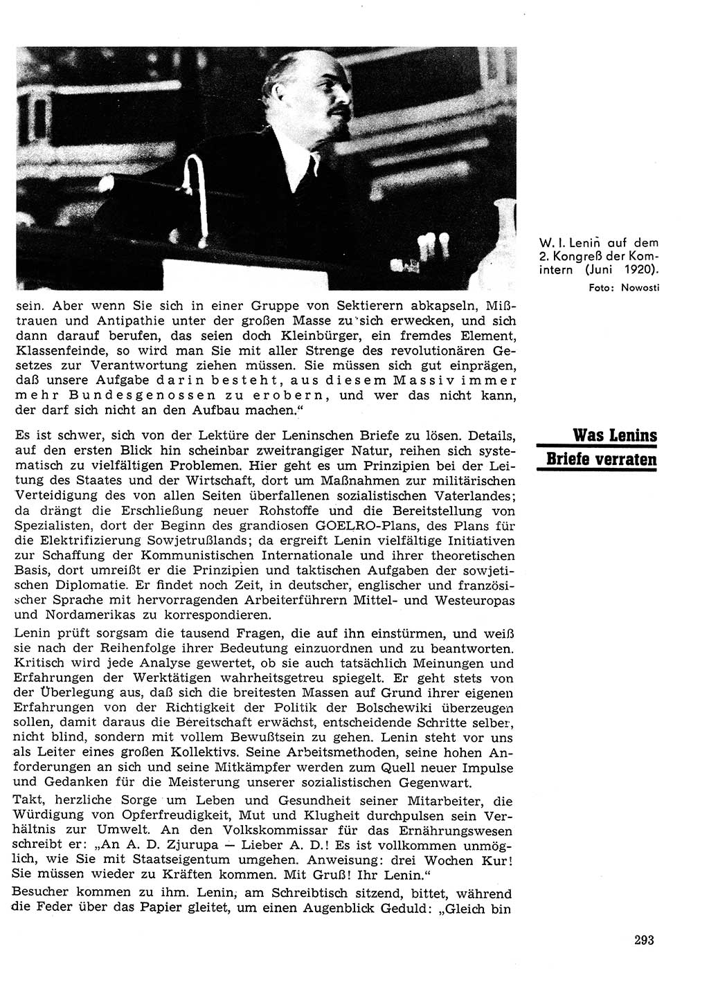 Neuer Weg (NW), Organ des Zentralkomitees (ZK) der SED (Sozialistische Einheitspartei Deutschlands) für Fragen des Parteilebens, 25. Jahrgang [Deutsche Demokratische Republik (DDR)] 1970, Seite 293 (NW ZK SED DDR 1970, S. 293)