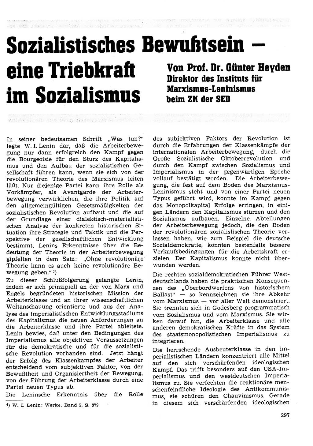 Neuer Weg (NW), Organ des Zentralkomitees (ZK) der SED (Sozialistische Einheitspartei Deutschlands) für Fragen des Parteilebens, 25. Jahrgang [Deutsche Demokratische Republik (DDR)] 1970, Seite 297 (NW ZK SED DDR 1970, S. 297)