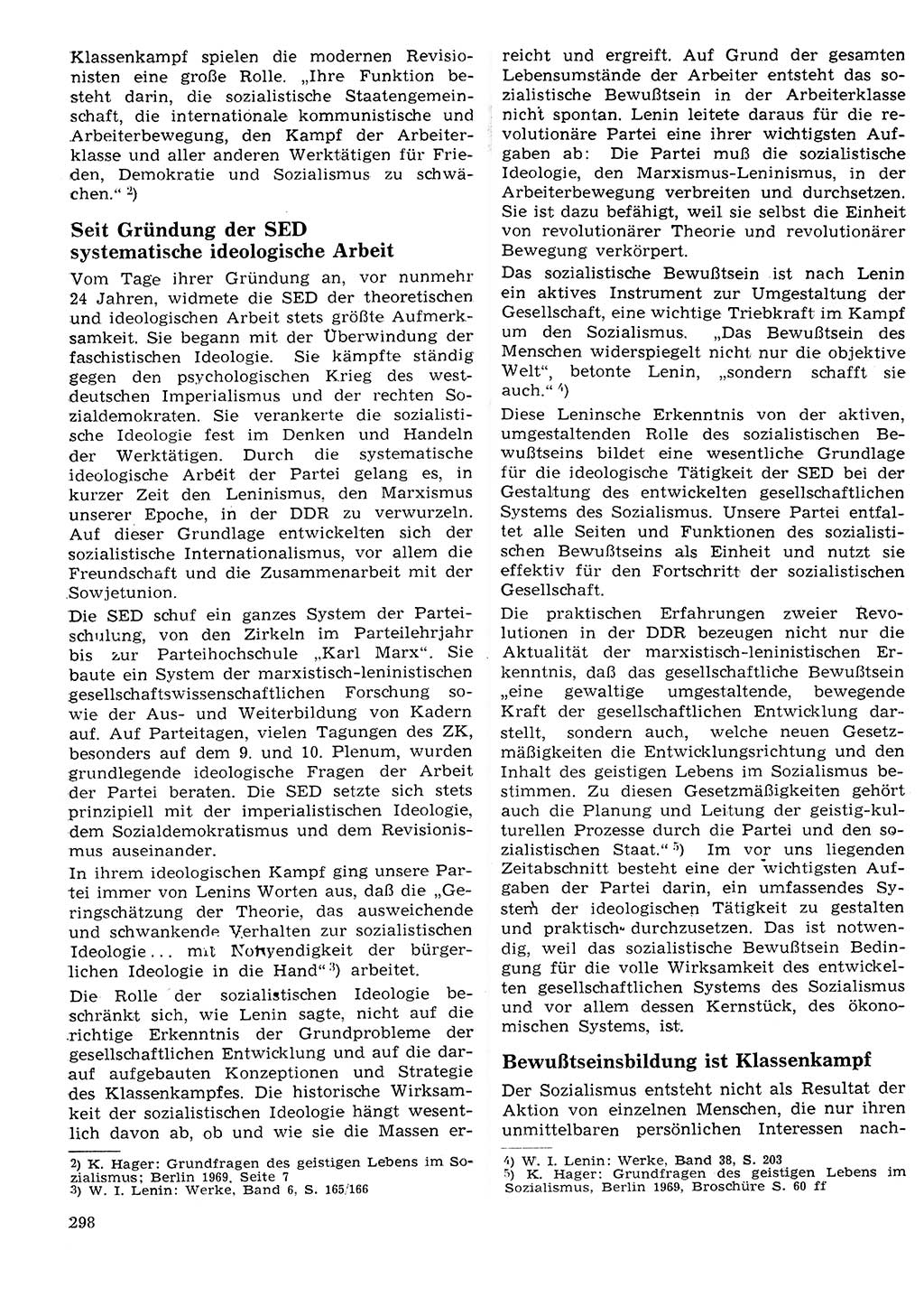 Neuer Weg (NW), Organ des Zentralkomitees (ZK) der SED (Sozialistische Einheitspartei Deutschlands) für Fragen des Parteilebens, 25. Jahrgang [Deutsche Demokratische Republik (DDR)] 1970, Seite 298 (NW ZK SED DDR 1970, S. 298)