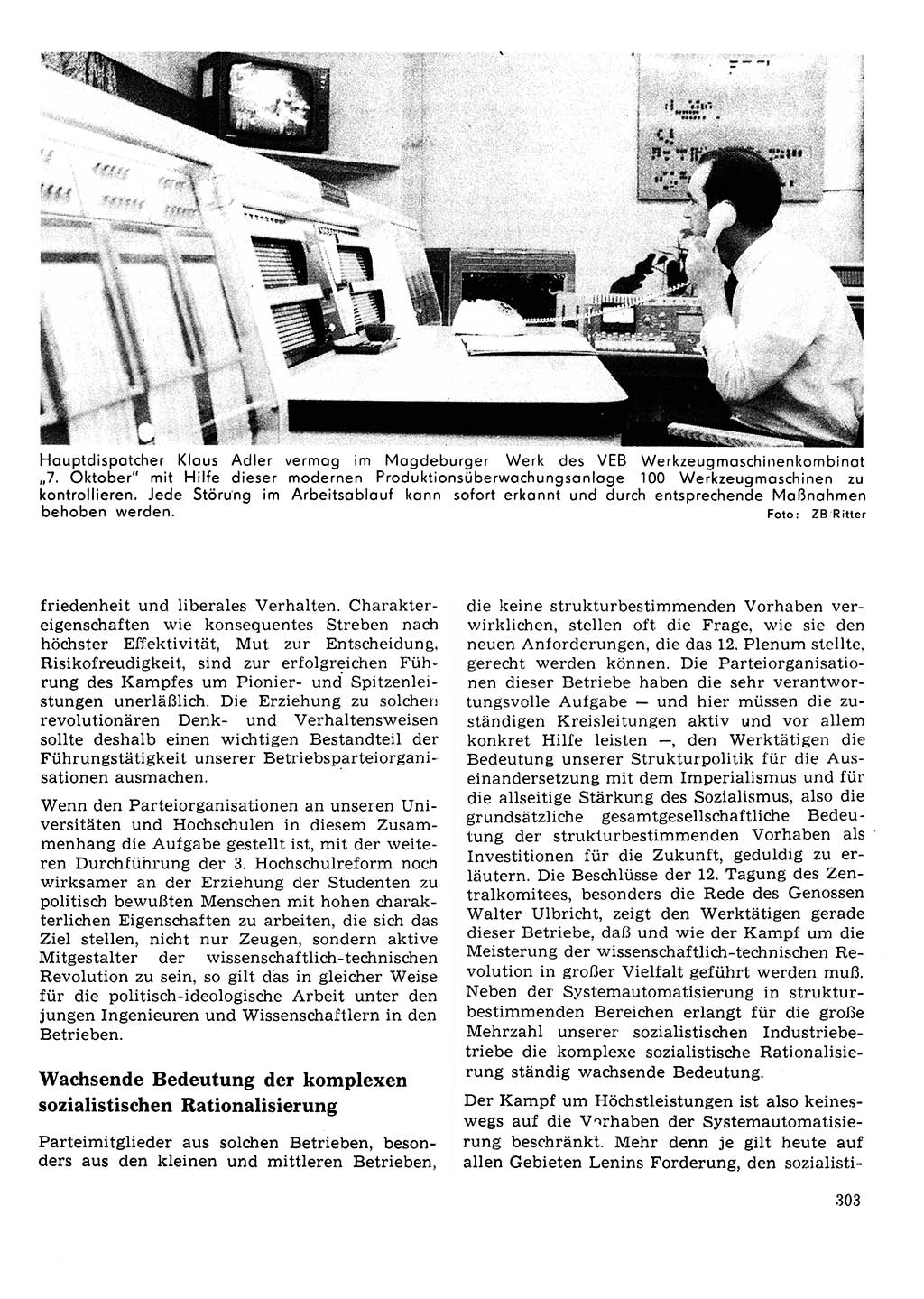 Neuer Weg (NW), Organ des Zentralkomitees (ZK) der SED (Sozialistische Einheitspartei Deutschlands) für Fragen des Parteilebens, 25. Jahrgang [Deutsche Demokratische Republik (DDR)] 1970, Seite 303 (NW ZK SED DDR 1970, S. 303)