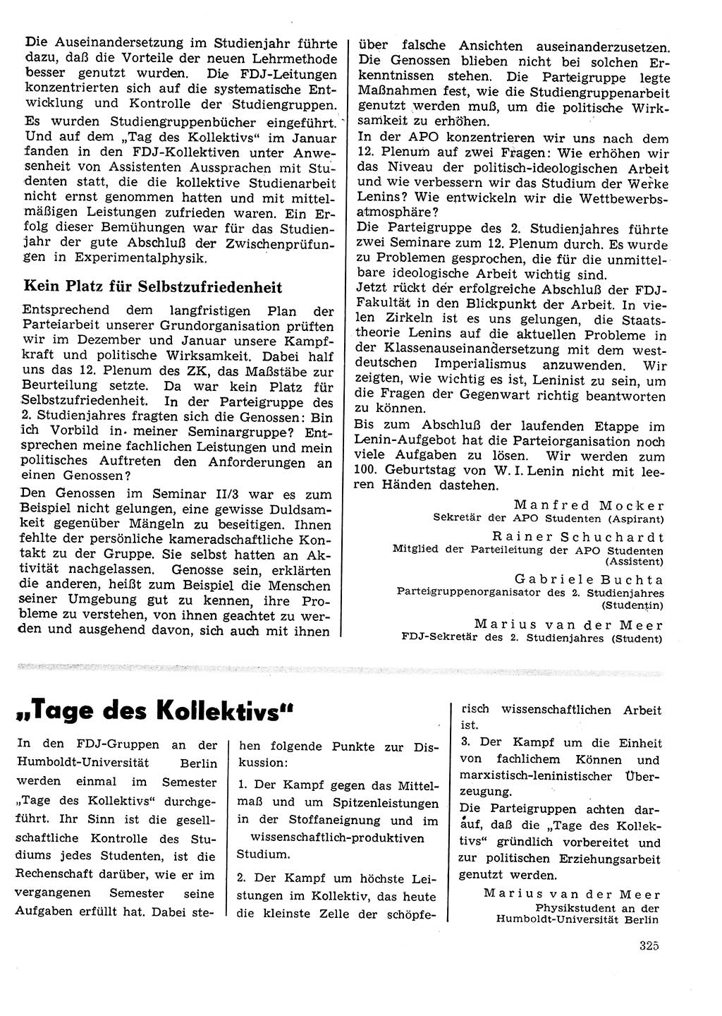 Neuer Weg (NW), Organ des Zentralkomitees (ZK) der SED (Sozialistische Einheitspartei Deutschlands) für Fragen des Parteilebens, 25. Jahrgang [Deutsche Demokratische Republik (DDR)] 1970, Seite 325 (NW ZK SED DDR 1970, S. 325)