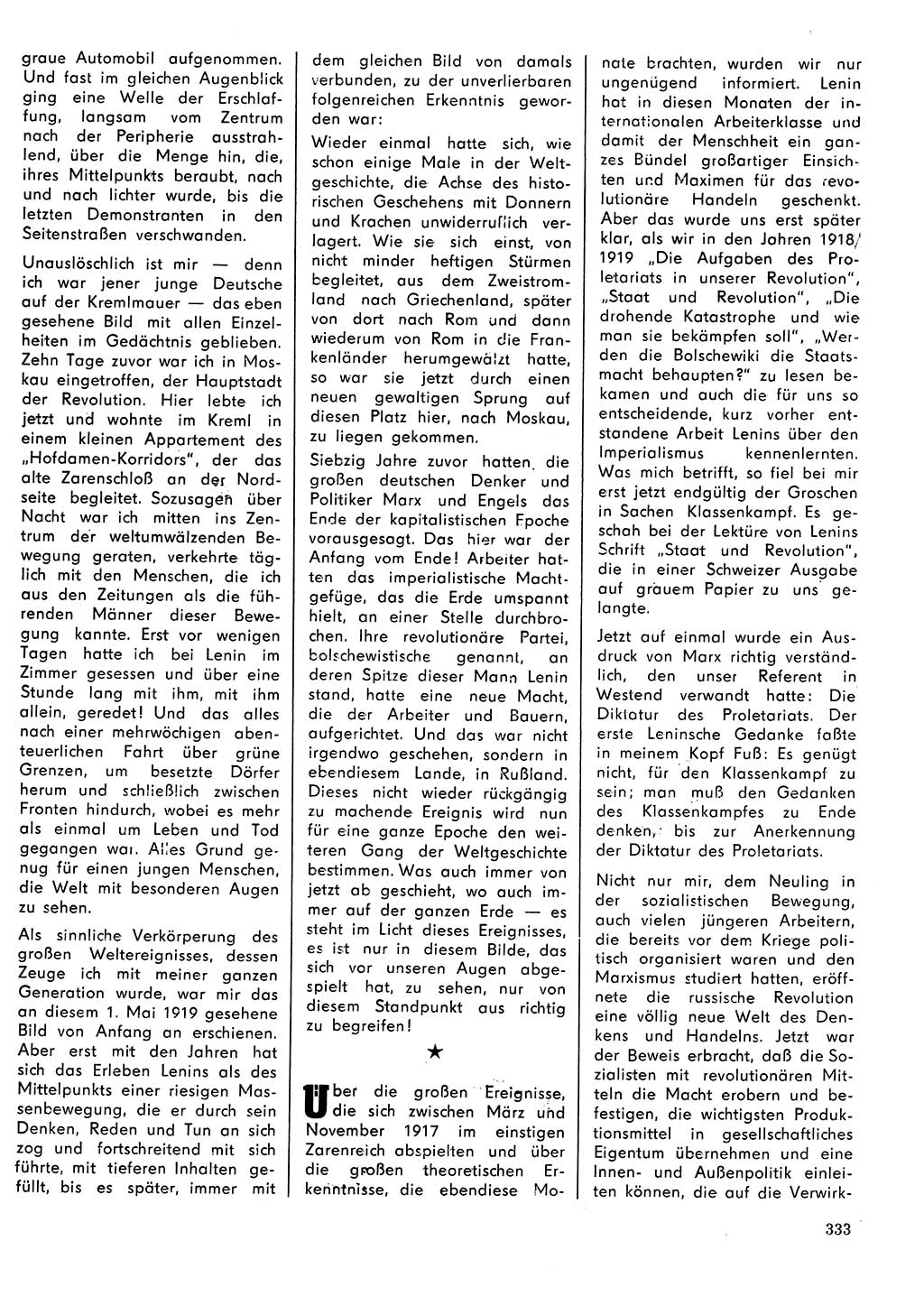 Neuer Weg (NW), Organ des Zentralkomitees (ZK) der SED (Sozialistische Einheitspartei Deutschlands) für Fragen des Parteilebens, 25. Jahrgang [Deutsche Demokratische Republik (DDR)] 1970, Seite 333 (NW ZK SED DDR 1970, S. 333)