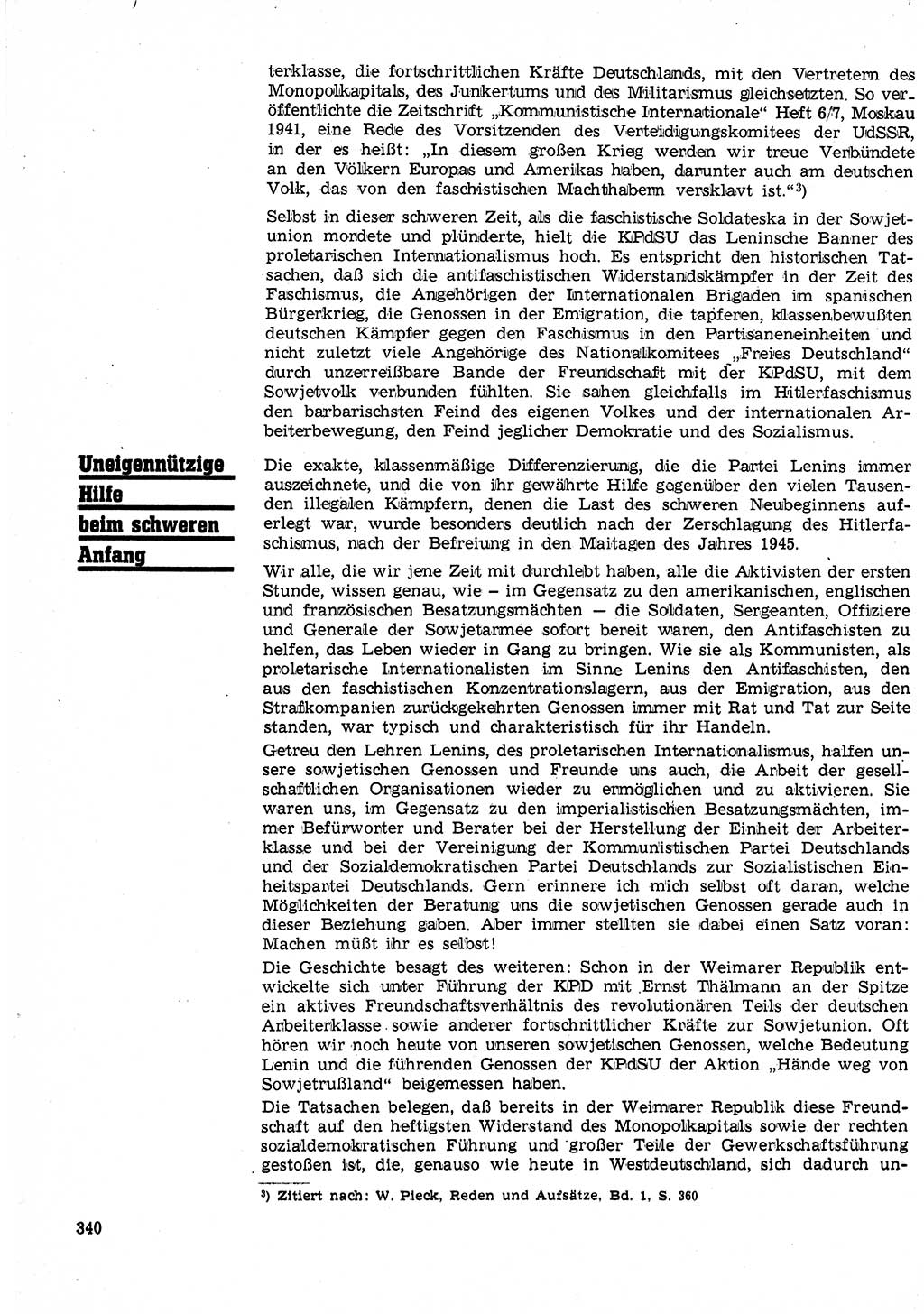 Neuer Weg (NW), Organ des Zentralkomitees (ZK) der SED (Sozialistische Einheitspartei Deutschlands) für Fragen des Parteilebens, 25. Jahrgang [Deutsche Demokratische Republik (DDR)] 1970, Seite 340 (NW ZK SED DDR 1970, S. 340)