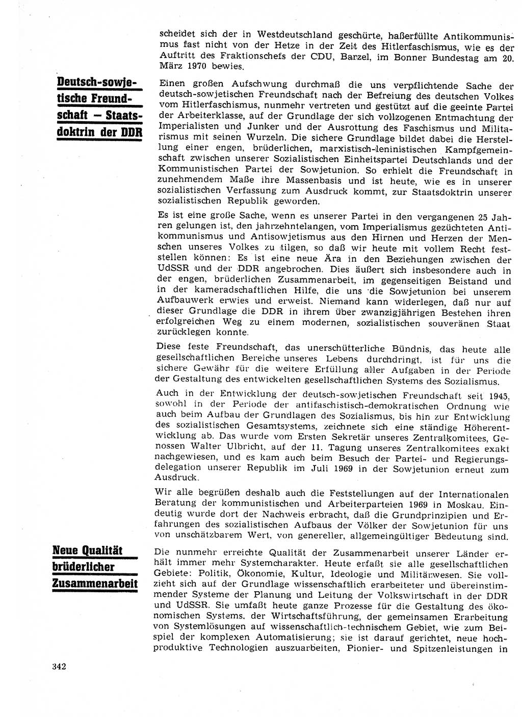 Neuer Weg (NW), Organ des Zentralkomitees (ZK) der SED (Sozialistische Einheitspartei Deutschlands) für Fragen des Parteilebens, 25. Jahrgang [Deutsche Demokratische Republik (DDR)] 1970, Seite 342 (NW ZK SED DDR 1970, S. 342)