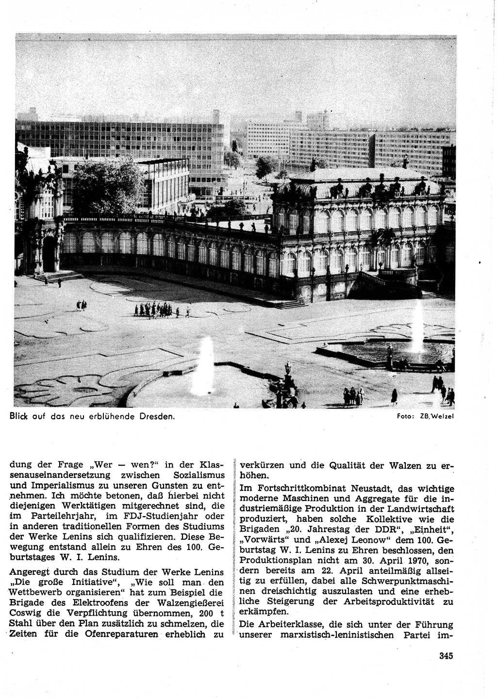 Neuer Weg (NW), Organ des Zentralkomitees (ZK) der SED (Sozialistische Einheitspartei Deutschlands) für Fragen des Parteilebens, 25. Jahrgang [Deutsche Demokratische Republik (DDR)] 1970, Seite 345 (NW ZK SED DDR 1970, S. 345)