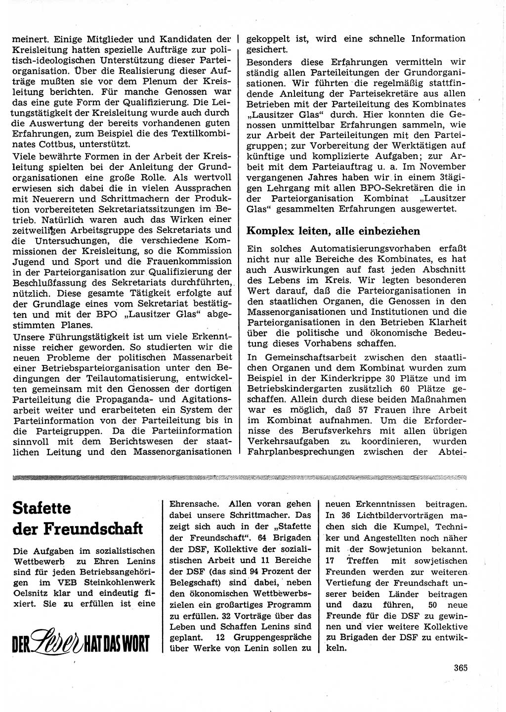 Neuer Weg (NW), Organ des Zentralkomitees (ZK) der SED (Sozialistische Einheitspartei Deutschlands) für Fragen des Parteilebens, 25. Jahrgang [Deutsche Demokratische Republik (DDR)] 1970, Seite 365 (NW ZK SED DDR 1970, S. 365)