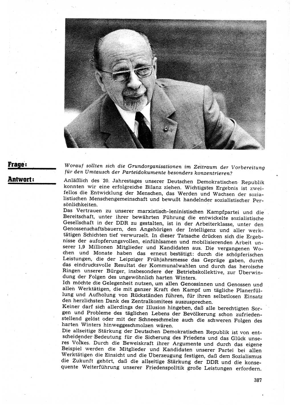 Neuer Weg (NW), Organ des Zentralkomitees (ZK) der SED (Sozialistische Einheitspartei Deutschlands) für Fragen des Parteilebens, 25. Jahrgang [Deutsche Demokratische Republik (DDR)] 1970, Seite 387 (NW ZK SED DDR 1970, S. 387)