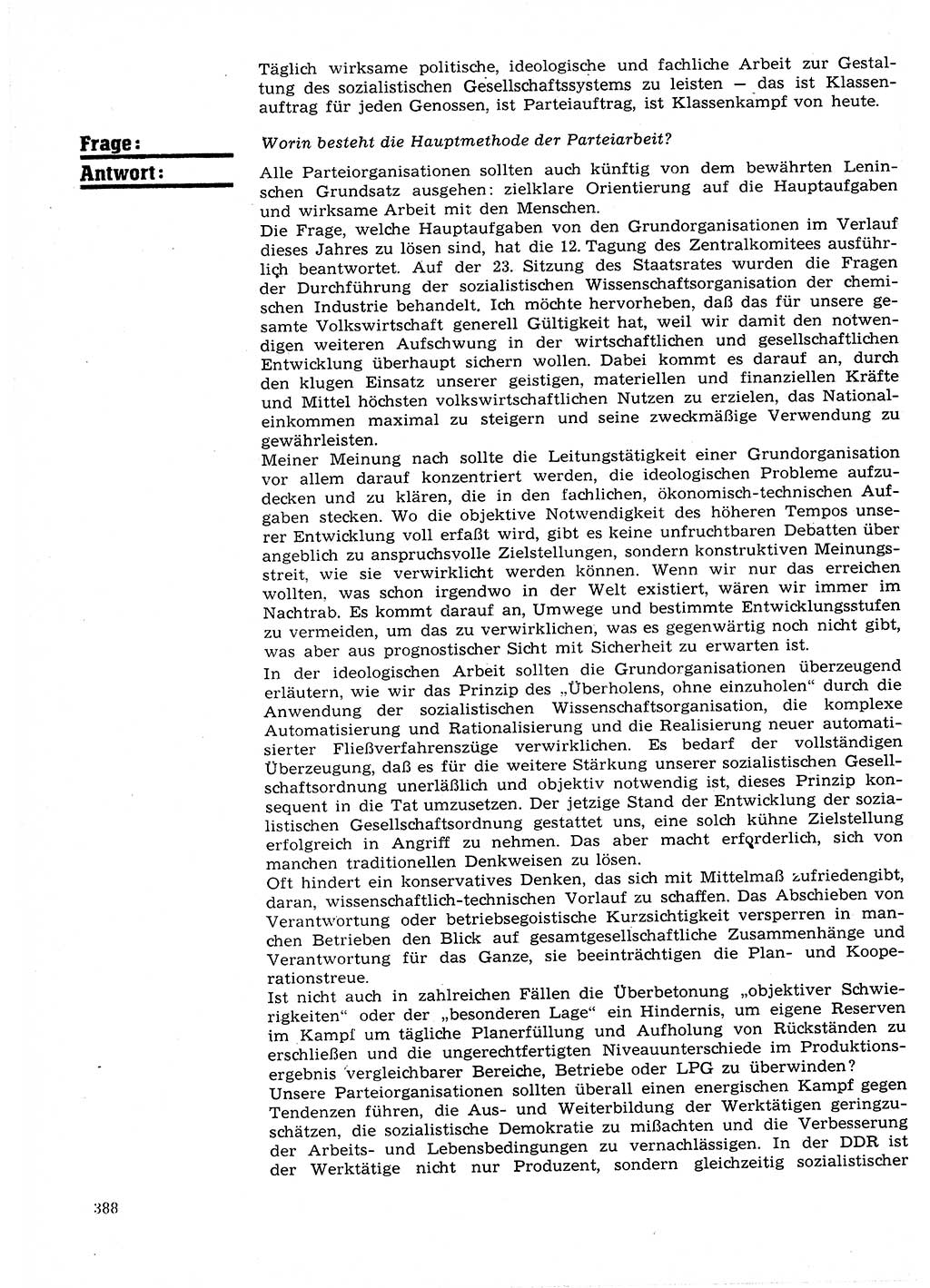 Neuer Weg (NW), Organ des Zentralkomitees (ZK) der SED (Sozialistische Einheitspartei Deutschlands) für Fragen des Parteilebens, 25. Jahrgang [Deutsche Demokratische Republik (DDR)] 1970, Seite 388 (NW ZK SED DDR 1970, S. 388)