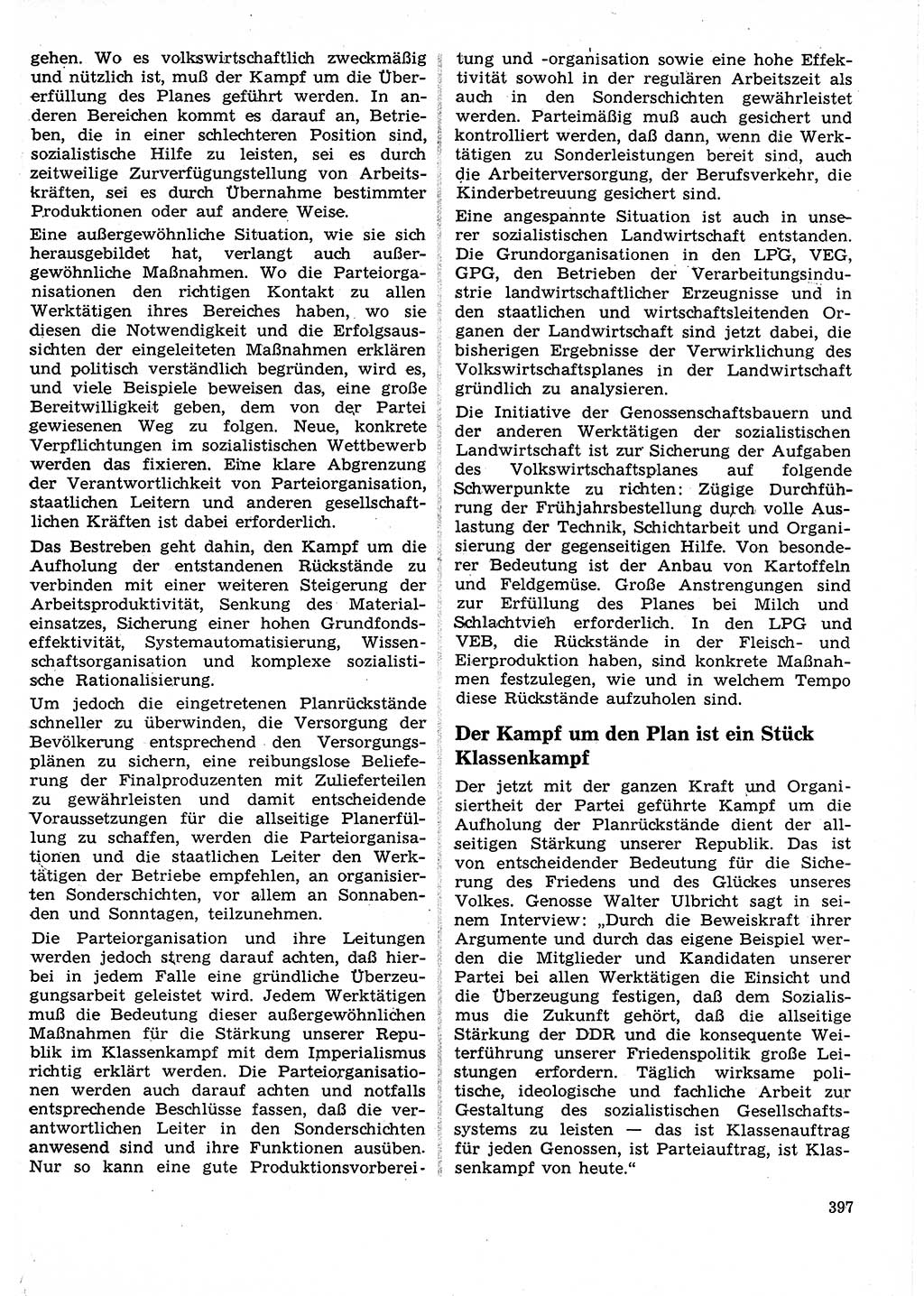 Neuer Weg (NW), Organ des Zentralkomitees (ZK) der SED (Sozialistische Einheitspartei Deutschlands) für Fragen des Parteilebens, 25. Jahrgang [Deutsche Demokratische Republik (DDR)] 1970, Seite 397 (NW ZK SED DDR 1970, S. 397)