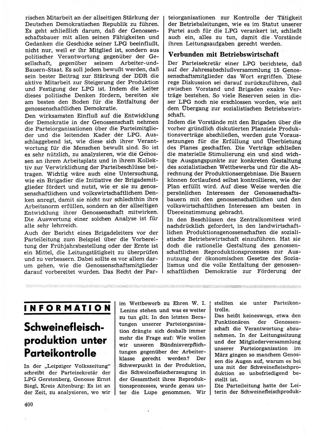 Neuer Weg (NW), Organ des Zentralkomitees (ZK) der SED (Sozialistische Einheitspartei Deutschlands) für Fragen des Parteilebens, 25. Jahrgang [Deutsche Demokratische Republik (DDR)] 1970, Seite 400 (NW ZK SED DDR 1970, S. 400)