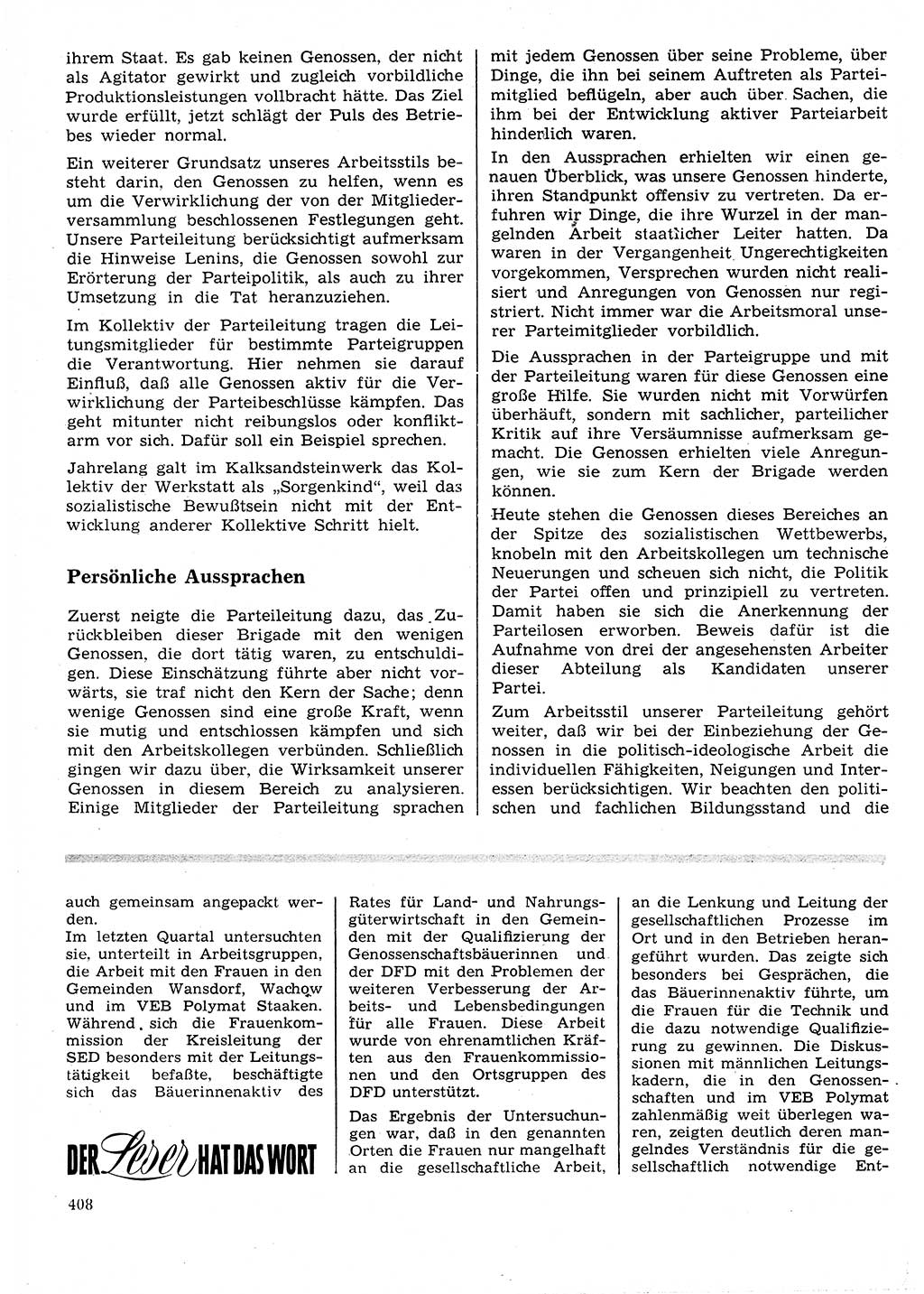 Neuer Weg (NW), Organ des Zentralkomitees (ZK) der SED (Sozialistische Einheitspartei Deutschlands) für Fragen des Parteilebens, 25. Jahrgang [Deutsche Demokratische Republik (DDR)] 1970, Seite 408 (NW ZK SED DDR 1970, S. 408)