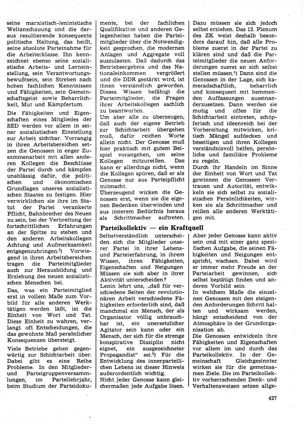 Neuer Weg (NW), Organ des Zentralkomitees (ZK) der SED (Sozialistische Einheitspartei Deutschlands) für Fragen des Parteilebens, 25. Jahrgang [Deutsche Demokratische Republik (DDR)] 1970, Seite 427 (NW ZK SED DDR 1970, S. 427)