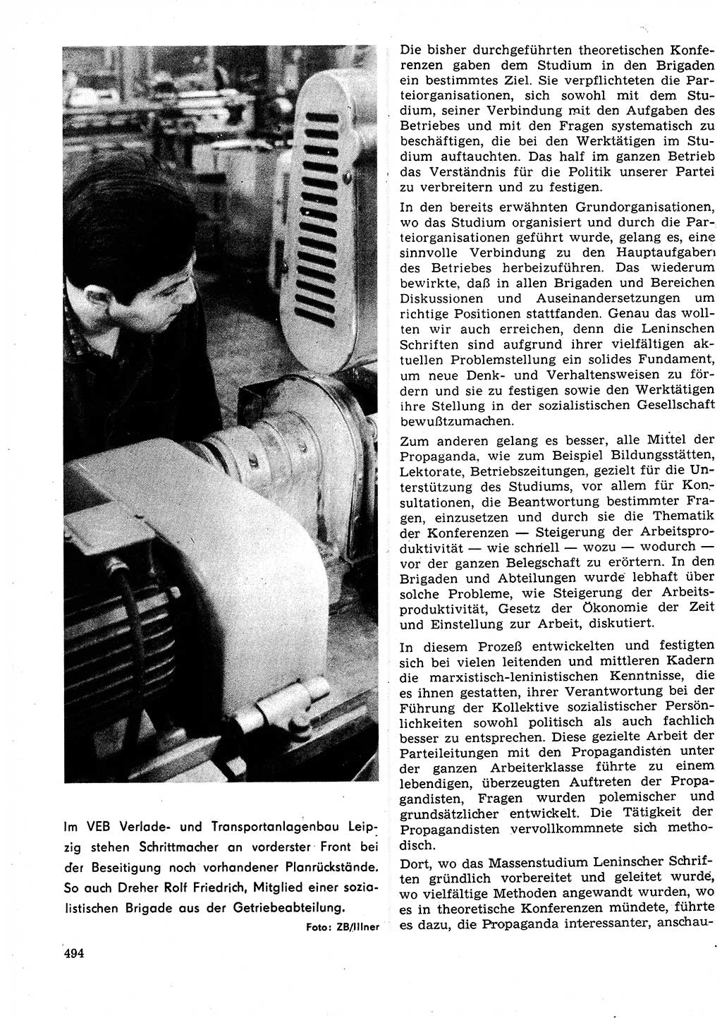Neuer Weg (NW), Organ des Zentralkomitees (ZK) der SED (Sozialistische Einheitspartei Deutschlands) für Fragen des Parteilebens, 25. Jahrgang [Deutsche Demokratische Republik (DDR)] 1970, Seite 494 (NW ZK SED DDR 1970, S. 494)