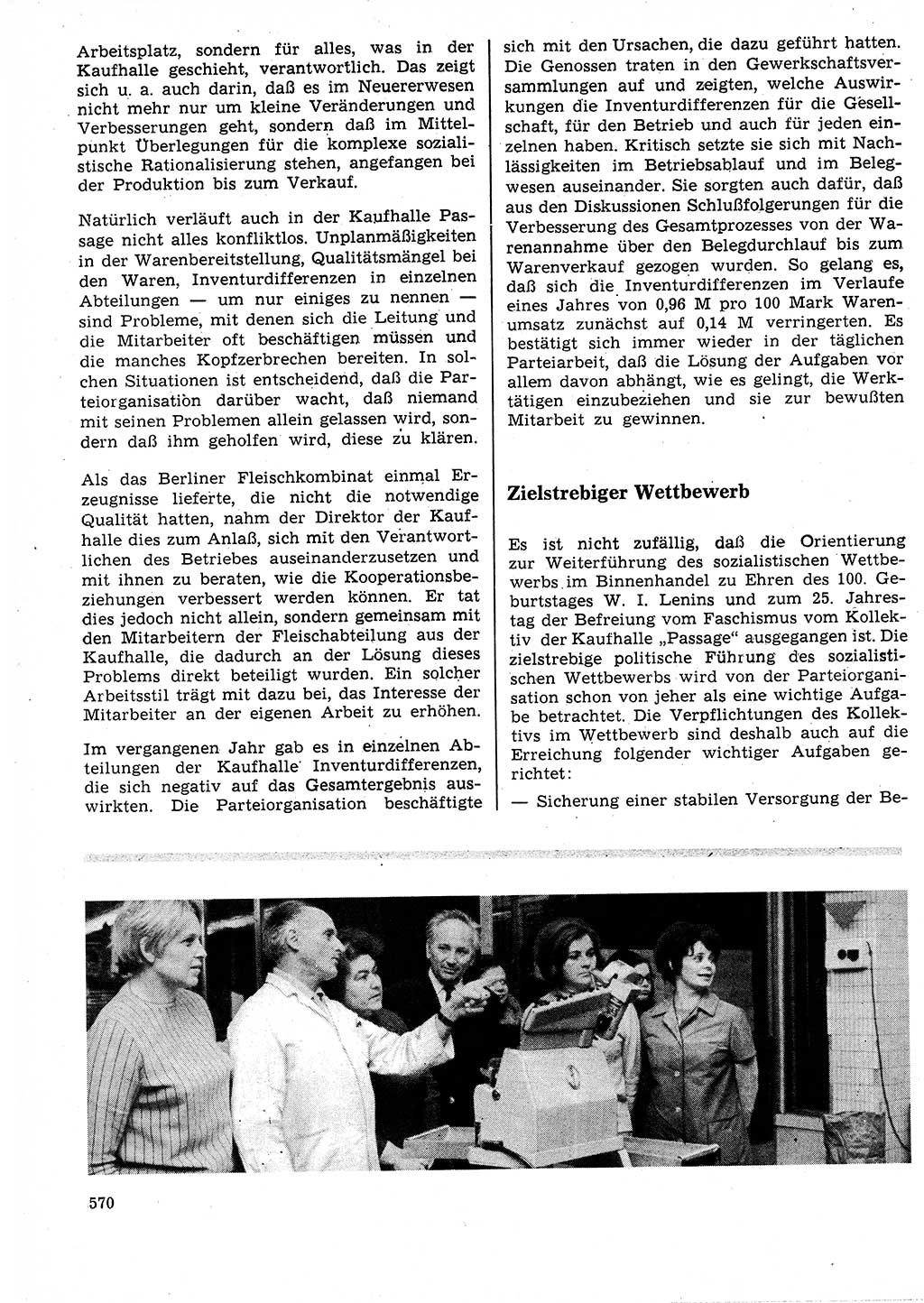 Neuer Weg (NW), Organ des Zentralkomitees (ZK) der SED (Sozialistische Einheitspartei Deutschlands) für Fragen des Parteilebens, 25. Jahrgang [Deutsche Demokratische Republik (DDR)] 1970, Seite 570 (NW ZK SED DDR 1970, S. 570)