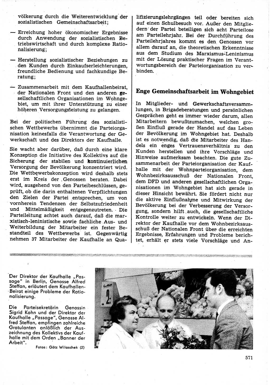 Neuer Weg (NW), Organ des Zentralkomitees (ZK) der SED (Sozialistische Einheitspartei Deutschlands) für Fragen des Parteilebens, 25. Jahrgang [Deutsche Demokratische Republik (DDR)] 1970, Seite 571 (NW ZK SED DDR 1970, S. 571)