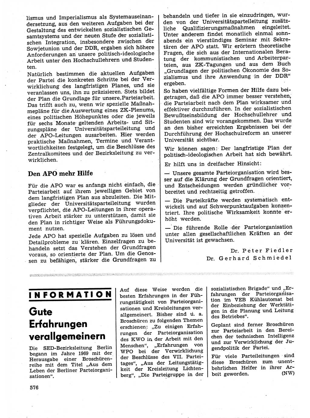 Neuer Weg (NW), Organ des Zentralkomitees (ZK) der SED (Sozialistische Einheitspartei Deutschlands) für Fragen des Parteilebens, 25. Jahrgang [Deutsche Demokratische Republik (DDR)] 1970, Seite 576 (NW ZK SED DDR 1970, S. 576)
