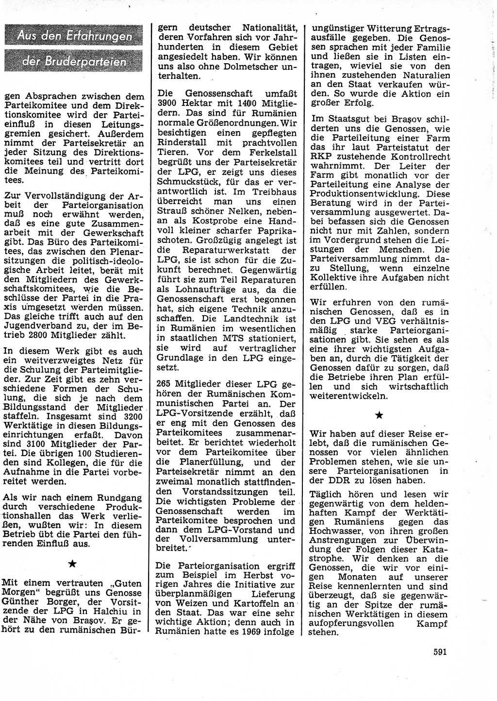 Neuer Weg (NW), Organ des Zentralkomitees (ZK) der SED (Sozialistische Einheitspartei Deutschlands) für Fragen des Parteilebens, 25. Jahrgang [Deutsche Demokratische Republik (DDR)] 1970, Seite 591 (NW ZK SED DDR 1970, S. 591)