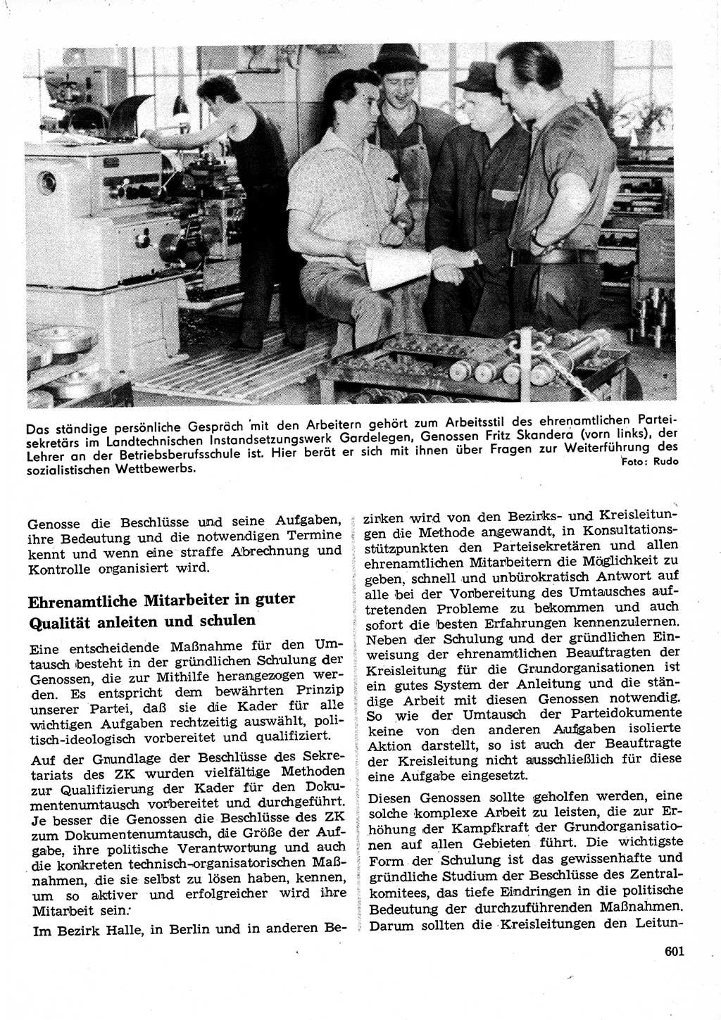 Neuer Weg (NW), Organ des Zentralkomitees (ZK) der SED (Sozialistische Einheitspartei Deutschlands) für Fragen des Parteilebens, 25. Jahrgang [Deutsche Demokratische Republik (DDR)] 1970, Seite 601 (NW ZK SED DDR 1970, S. 601)