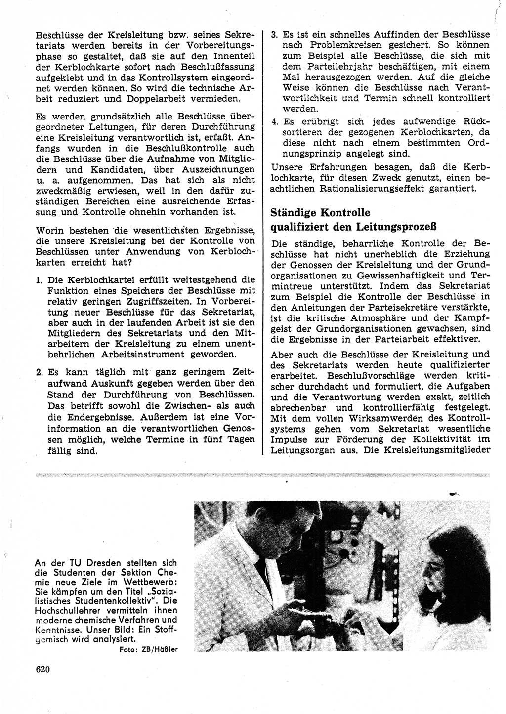 Neuer Weg (NW), Organ des Zentralkomitees (ZK) der SED (Sozialistische Einheitspartei Deutschlands) für Fragen des Parteilebens, 25. Jahrgang [Deutsche Demokratische Republik (DDR)] 1970, Seite 620 (NW ZK SED DDR 1970, S. 620)