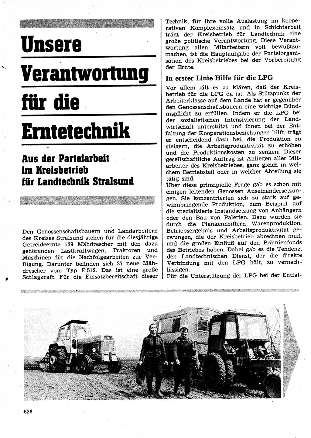 Neuer Weg (NW), Organ des Zentralkomitees (ZK) der SED (Sozialistische Einheitspartei Deutschlands) für Fragen des Parteilebens, 25. Jahrgang [Deutsche Demokratische Republik (DDR)] 1970, Seite 626 (NW ZK SED DDR 1970, S. 626)