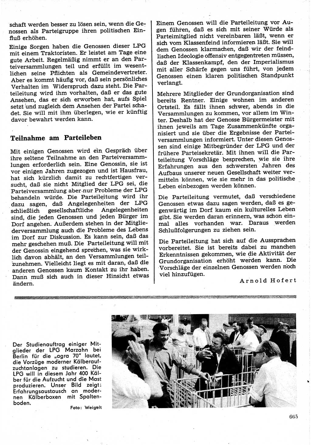 Neuer Weg (NW), Organ des Zentralkomitees (ZK) der SED (Sozialistische Einheitspartei Deutschlands) für Fragen des Parteilebens, 25. Jahrgang [Deutsche Demokratische Republik (DDR)] 1970, Seite 665 (NW ZK SED DDR 1970, S. 665)
