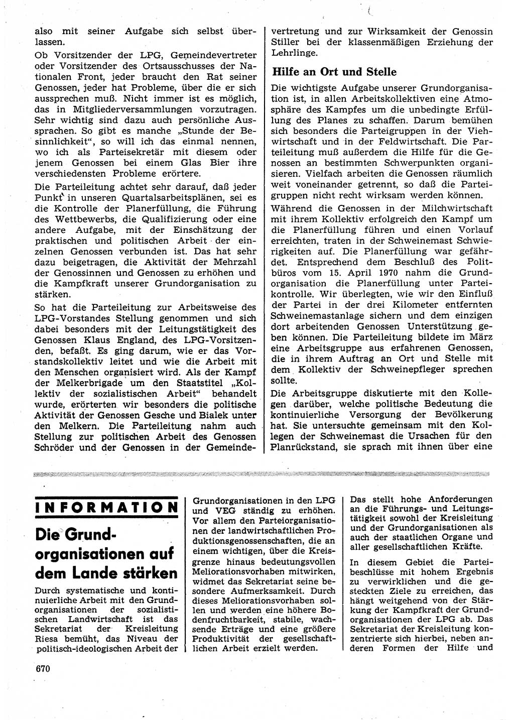 Neuer Weg (NW), Organ des Zentralkomitees (ZK) der SED (Sozialistische Einheitspartei Deutschlands) für Fragen des Parteilebens, 25. Jahrgang [Deutsche Demokratische Republik (DDR)] 1970, Seite 670 (NW ZK SED DDR 1970, S. 670)