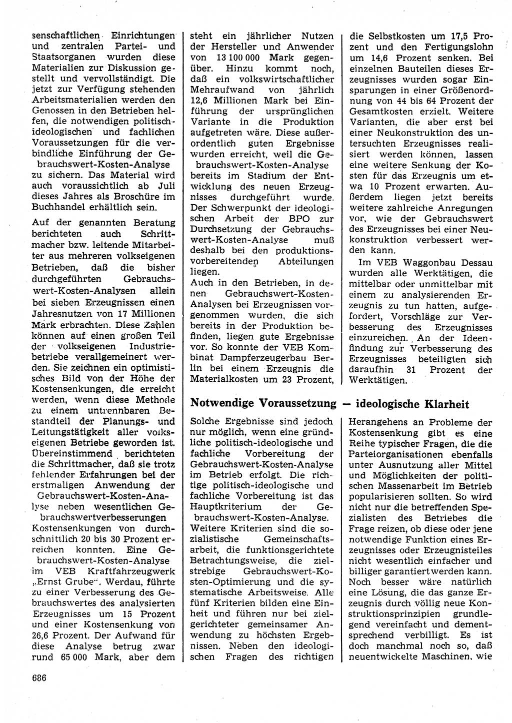 Neuer Weg (NW), Organ des Zentralkomitees (ZK) der SED (Sozialistische Einheitspartei Deutschlands) für Fragen des Parteilebens, 25. Jahrgang [Deutsche Demokratische Republik (DDR)] 1970, Seite 686 (NW ZK SED DDR 1970, S. 686)