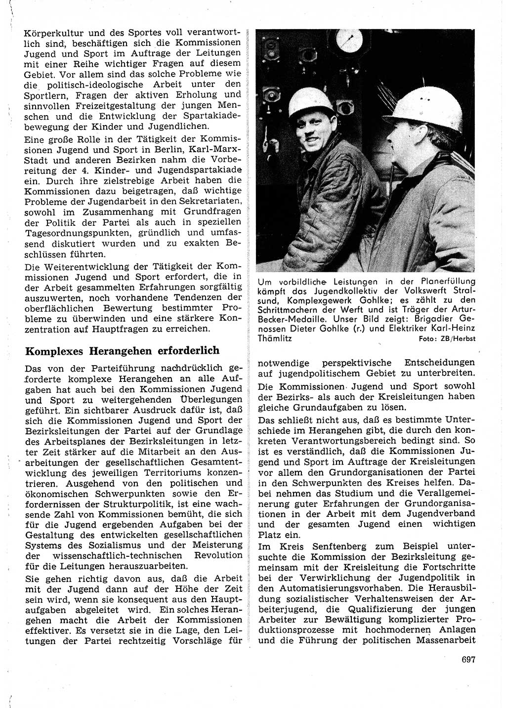 Neuer Weg (NW), Organ des Zentralkomitees (ZK) der SED (Sozialistische Einheitspartei Deutschlands) für Fragen des Parteilebens, 25. Jahrgang [Deutsche Demokratische Republik (DDR)] 1970, Seite 697 (NW ZK SED DDR 1970, S. 697)