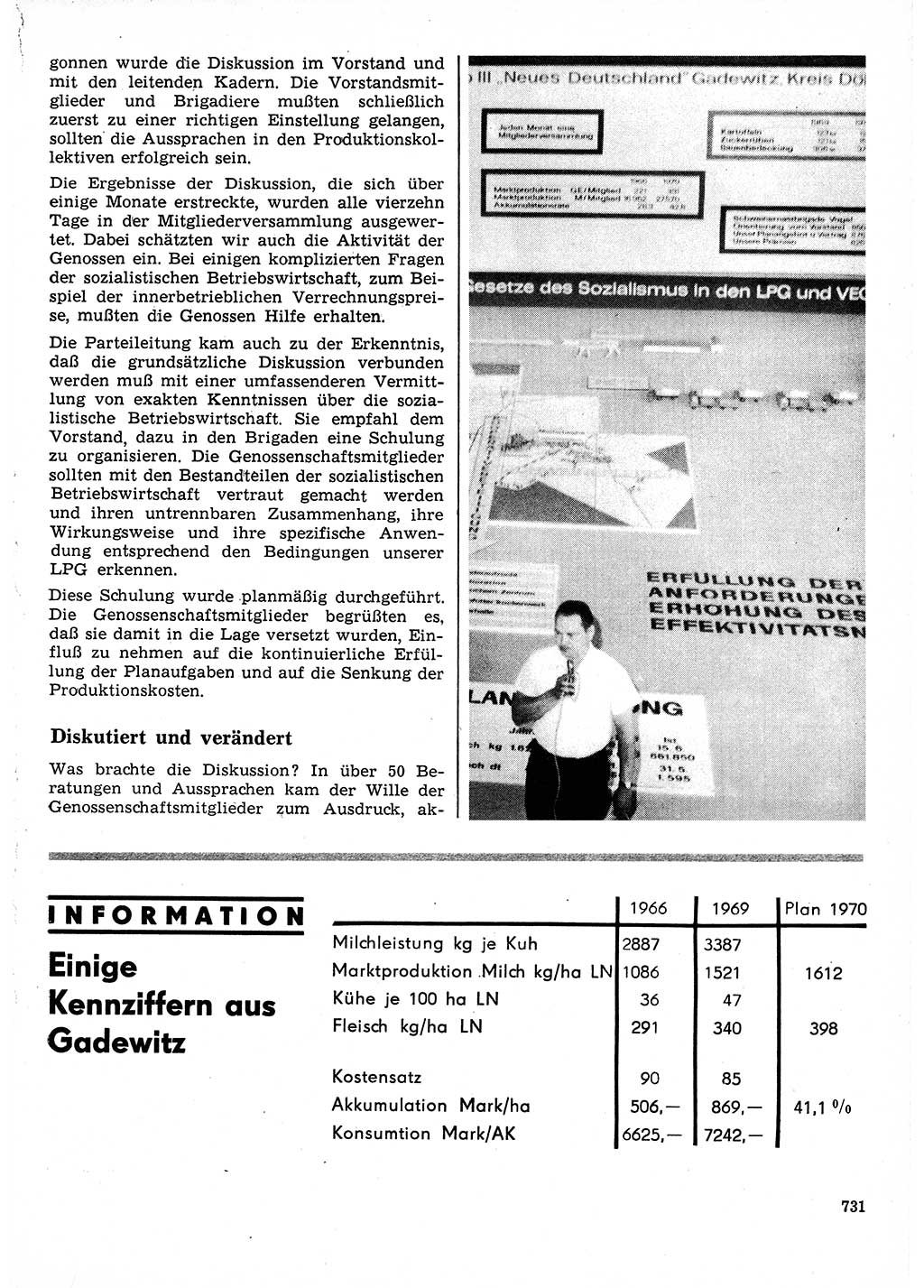 Neuer Weg (NW), Organ des Zentralkomitees (ZK) der SED (Sozialistische Einheitspartei Deutschlands) für Fragen des Parteilebens, 25. Jahrgang [Deutsche Demokratische Republik (DDR)] 1970, Seite 731 (NW ZK SED DDR 1970, S. 731)