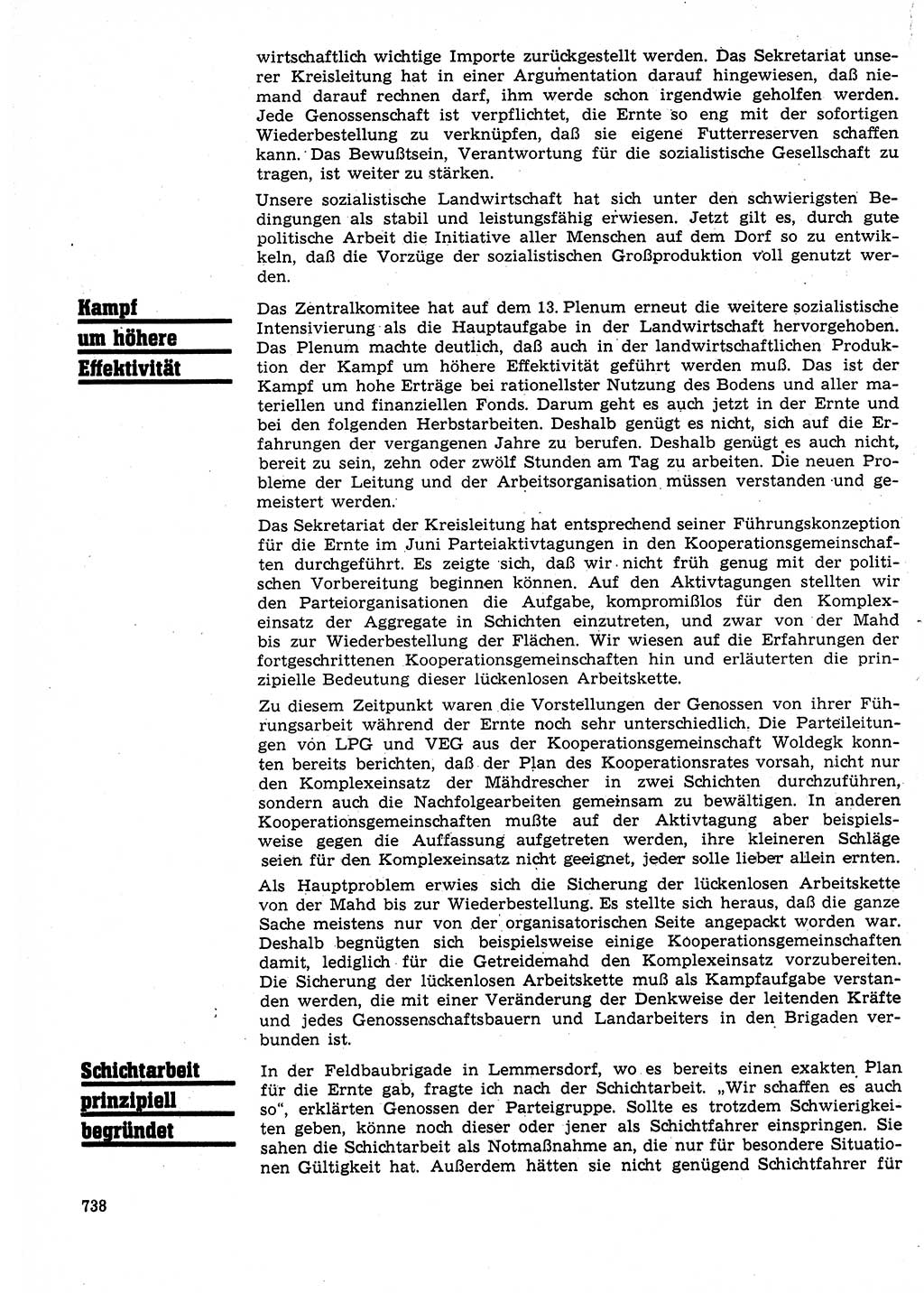 Neuer Weg (NW), Organ des Zentralkomitees (ZK) der SED (Sozialistische Einheitspartei Deutschlands) für Fragen des Parteilebens, 25. Jahrgang [Deutsche Demokratische Republik (DDR)] 1970, Seite 738 (NW ZK SED DDR 1970, S. 738)