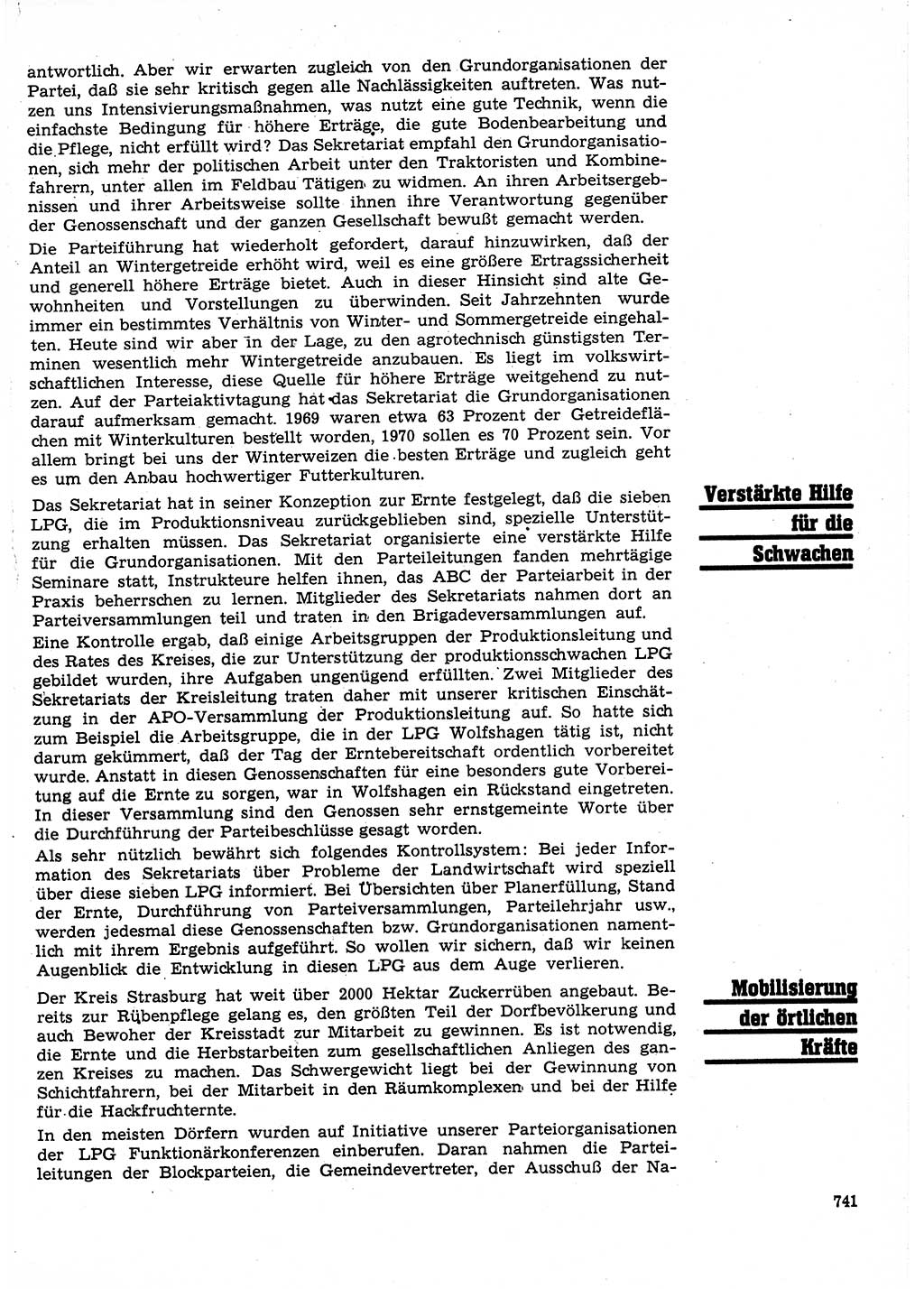 Neuer Weg (NW), Organ des Zentralkomitees (ZK) der SED (Sozialistische Einheitspartei Deutschlands) für Fragen des Parteilebens, 25. Jahrgang [Deutsche Demokratische Republik (DDR)] 1970, Seite 741 (NW ZK SED DDR 1970, S. 741)