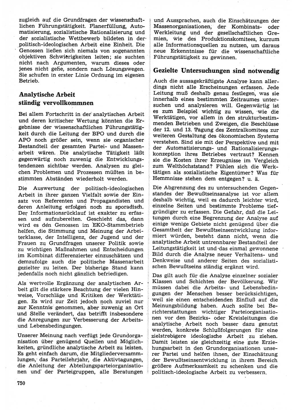Neuer Weg (NW), Organ des Zentralkomitees (ZK) der SED (Sozialistische Einheitspartei Deutschlands) für Fragen des Parteilebens, 25. Jahrgang [Deutsche Demokratische Republik (DDR)] 1970, Seite 750 (NW ZK SED DDR 1970, S. 750)