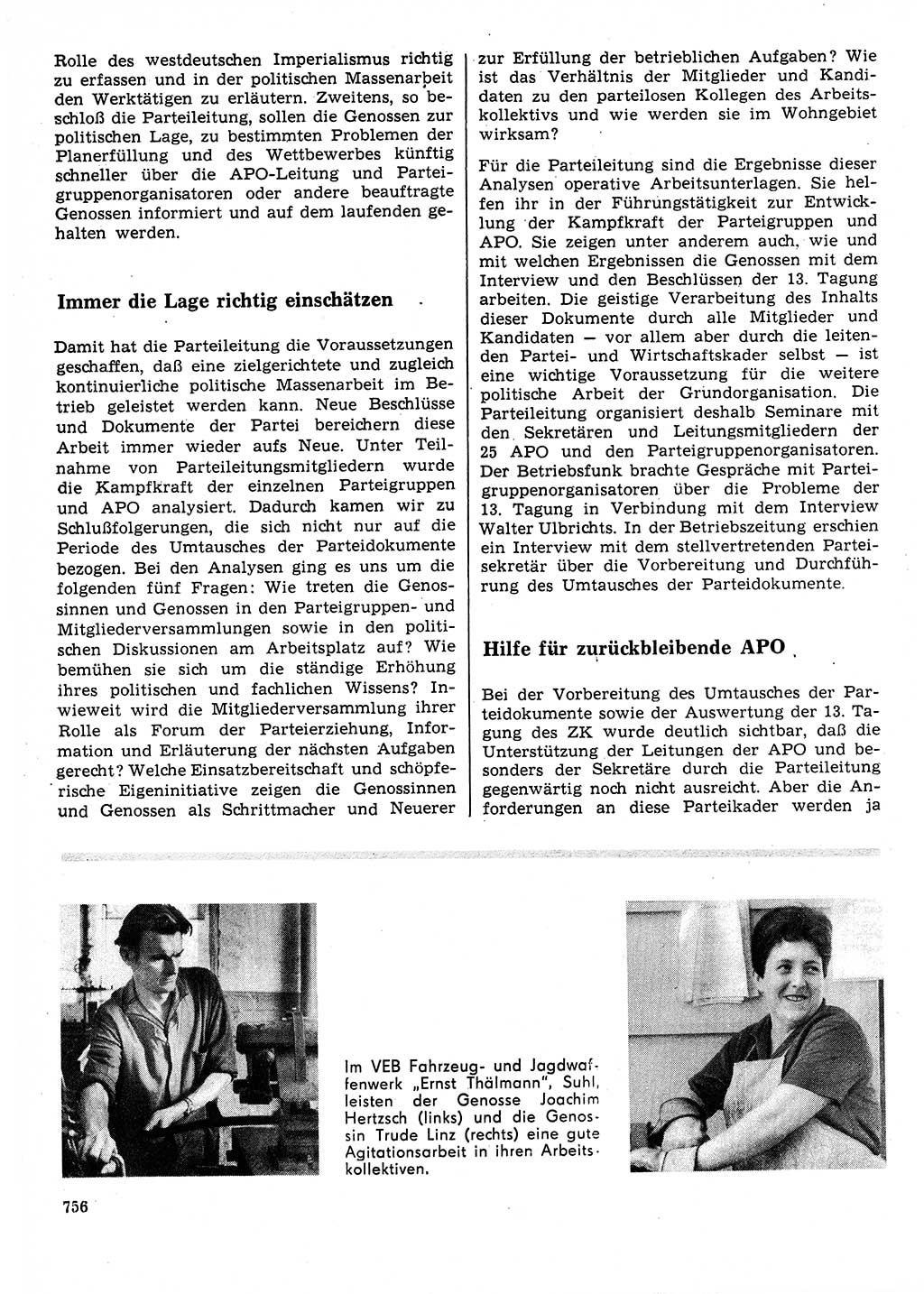 Neuer Weg (NW), Organ des Zentralkomitees (ZK) der SED (Sozialistische Einheitspartei Deutschlands) für Fragen des Parteilebens, 25. Jahrgang [Deutsche Demokratische Republik (DDR)] 1970, Seite 756 (NW ZK SED DDR 1970, S. 756)