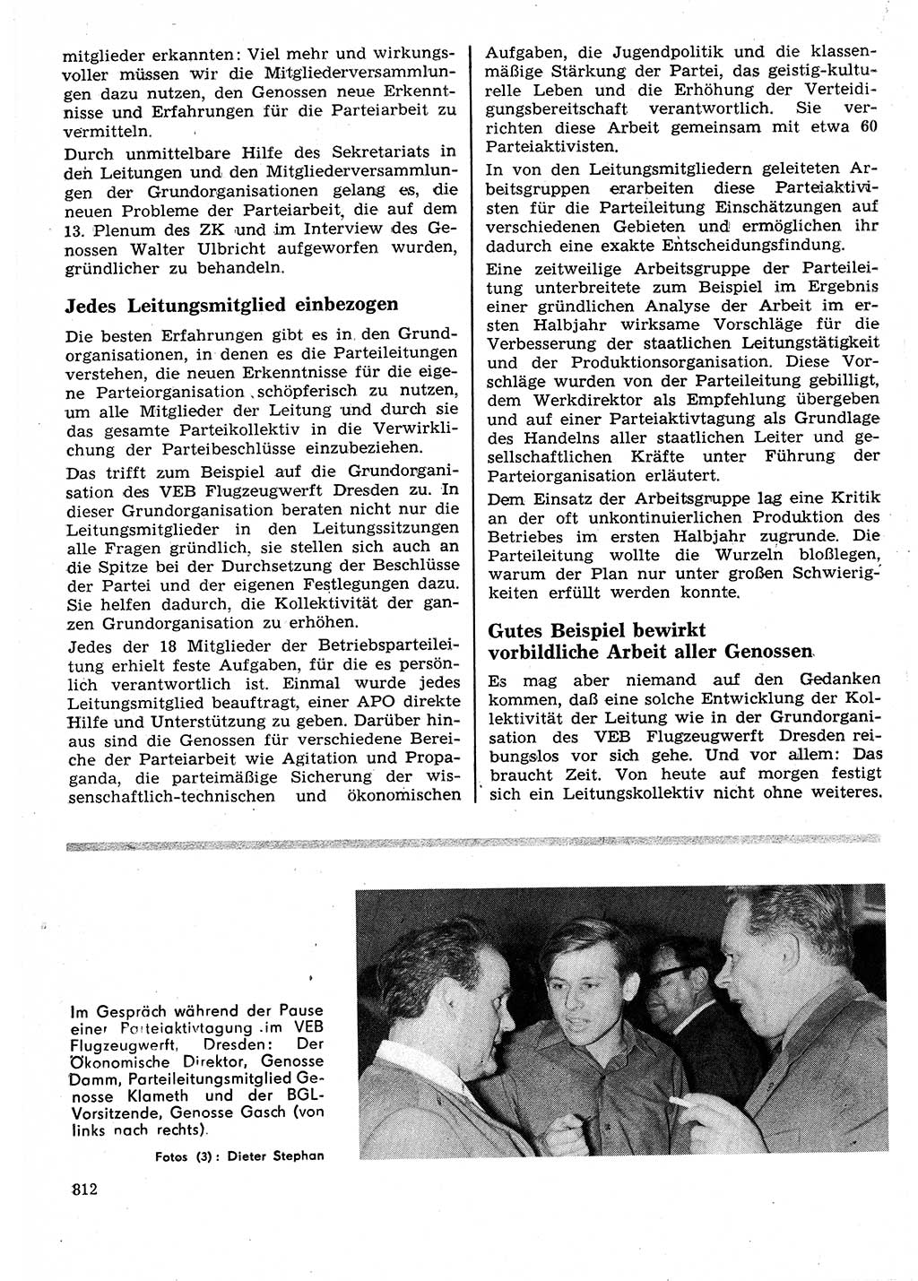 Neuer Weg (NW), Organ des Zentralkomitees (ZK) der SED (Sozialistische Einheitspartei Deutschlands) für Fragen des Parteilebens, 25. Jahrgang [Deutsche Demokratische Republik (DDR)] 1970, Seite 812 (NW ZK SED DDR 1970, S. 812)
