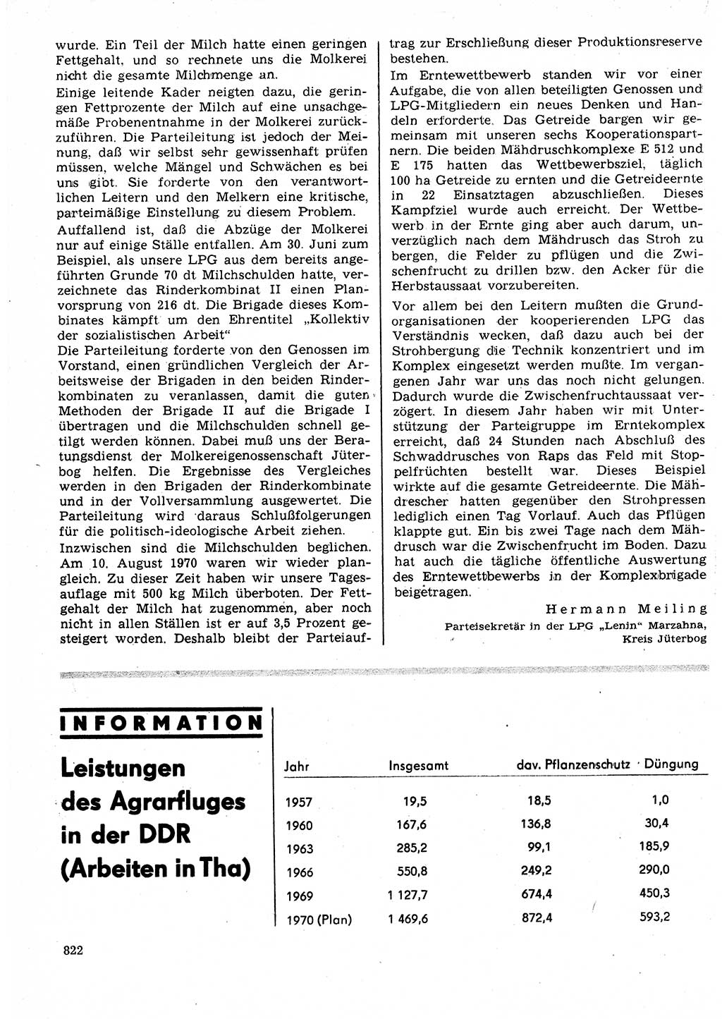 Neuer Weg (NW), Organ des Zentralkomitees (ZK) der SED (Sozialistische Einheitspartei Deutschlands) für Fragen des Parteilebens, 25. Jahrgang [Deutsche Demokratische Republik (DDR)] 1970, Seite 822 (NW ZK SED DDR 1970, S. 822)