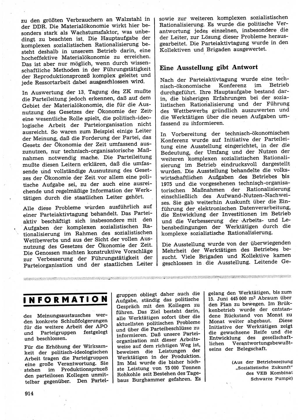 Neuer Weg (NW), Organ des Zentralkomitees (ZK) der SED (Sozialistische Einheitspartei Deutschlands) für Fragen des Parteilebens, 25. Jahrgang [Deutsche Demokratische Republik (DDR)] 1970, Seite 914 (NW ZK SED DDR 1970, S. 914)