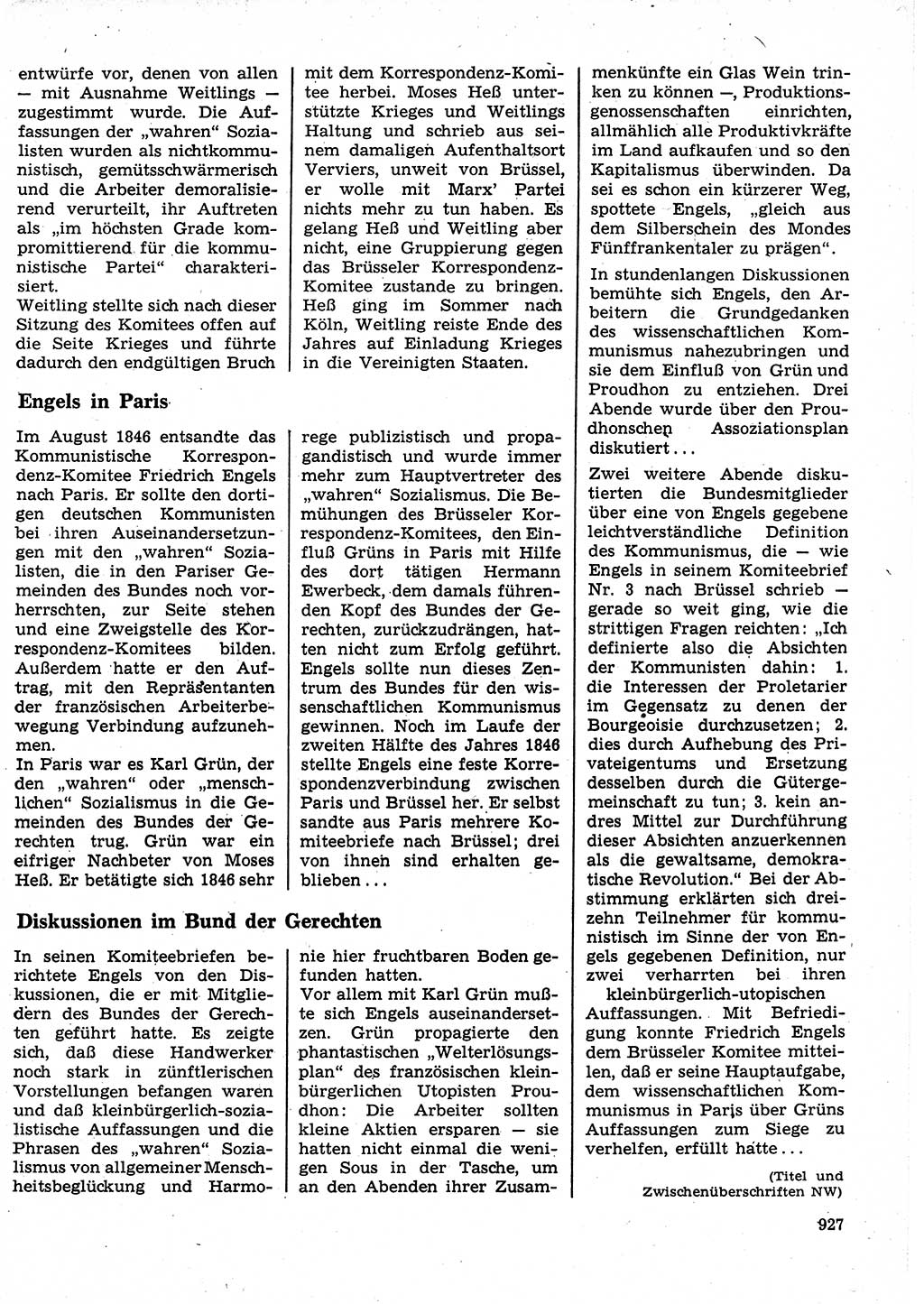 Neuer Weg (NW), Organ des Zentralkomitees (ZK) der SED (Sozialistische Einheitspartei Deutschlands) für Fragen des Parteilebens, 25. Jahrgang [Deutsche Demokratische Republik (DDR)] 1970, Seite 927 (NW ZK SED DDR 1970, S. 927)