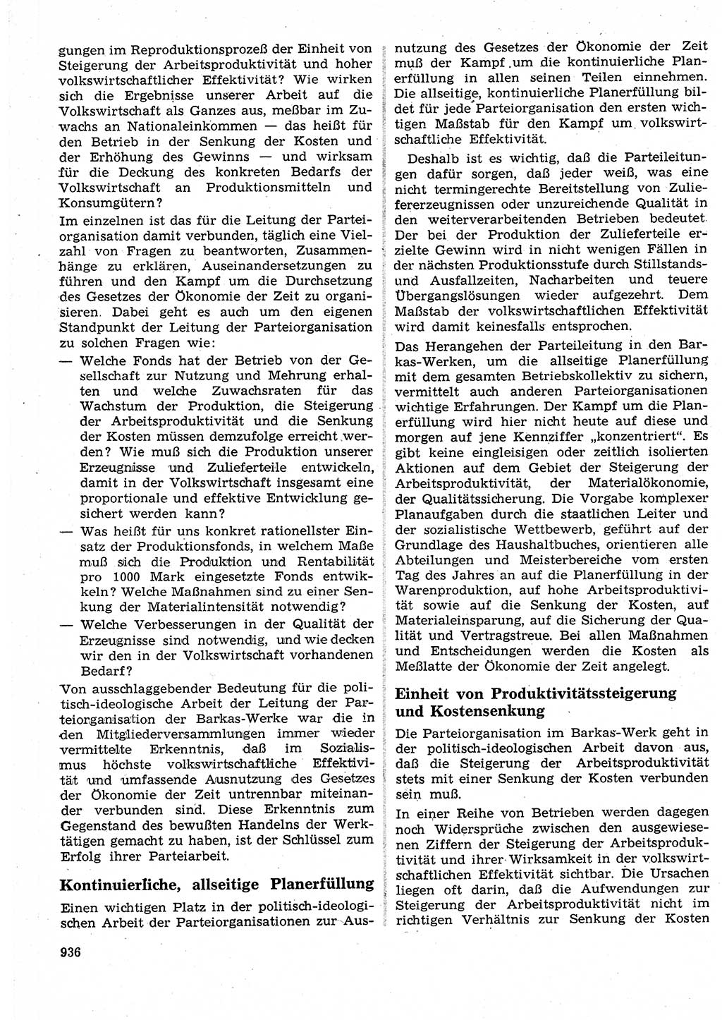 Neuer Weg (NW), Organ des Zentralkomitees (ZK) der SED (Sozialistische Einheitspartei Deutschlands) für Fragen des Parteilebens, 25. Jahrgang [Deutsche Demokratische Republik (DDR)] 1970, Seite 936 (NW ZK SED DDR 1970, S. 936)