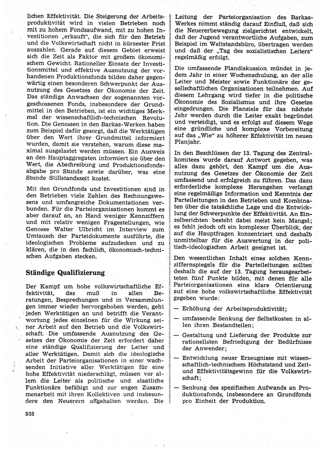 Neuer Weg (NW), Organ des Zentralkomitees (ZK) der SED (Sozialistische Einheitspartei Deutschlands) für Fragen des Parteilebens, 25. Jahrgang [Deutsche Demokratische Republik (DDR)] 1970, Seite 938 (NW ZK SED DDR 1970, S. 938)