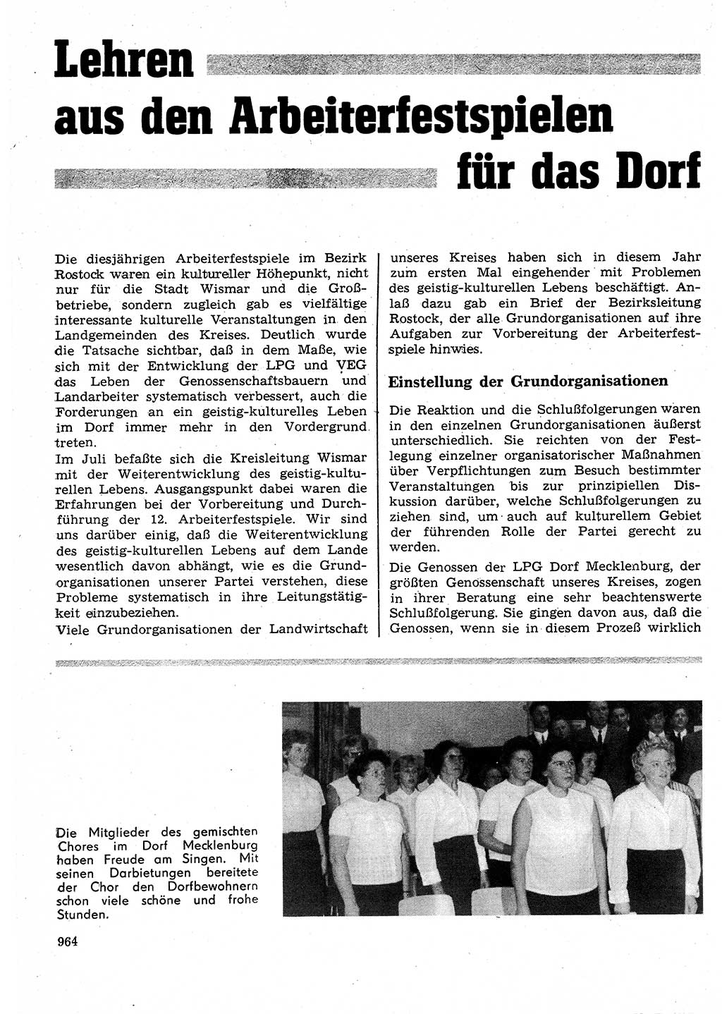 Neuer Weg (NW), Organ des Zentralkomitees (ZK) der SED (Sozialistische Einheitspartei Deutschlands) für Fragen des Parteilebens, 25. Jahrgang [Deutsche Demokratische Republik (DDR)] 1970, Seite 964 (NW ZK SED DDR 1970, S. 964)