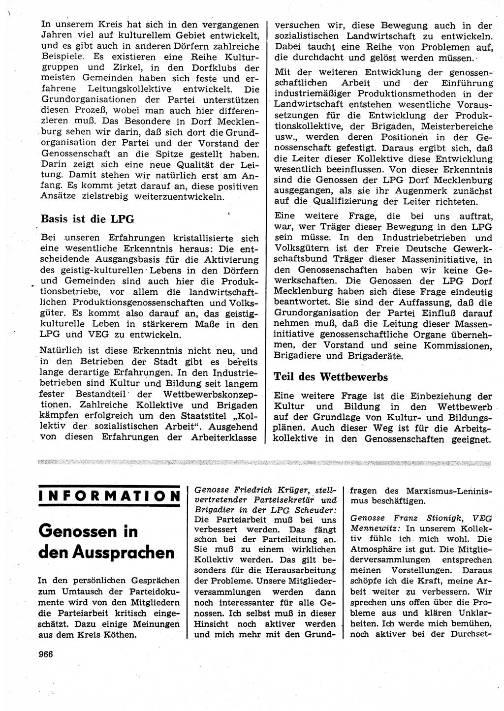 Neuer Weg (NW), Organ des Zentralkomitees (ZK) der SED (Sozialistische Einheitspartei Deutschlands) für Fragen des Parteilebens, 25. Jahrgang [Deutsche Demokratische Republik (DDR)] 1970, Seite 966 (NW ZK SED DDR 1970, S. 966)