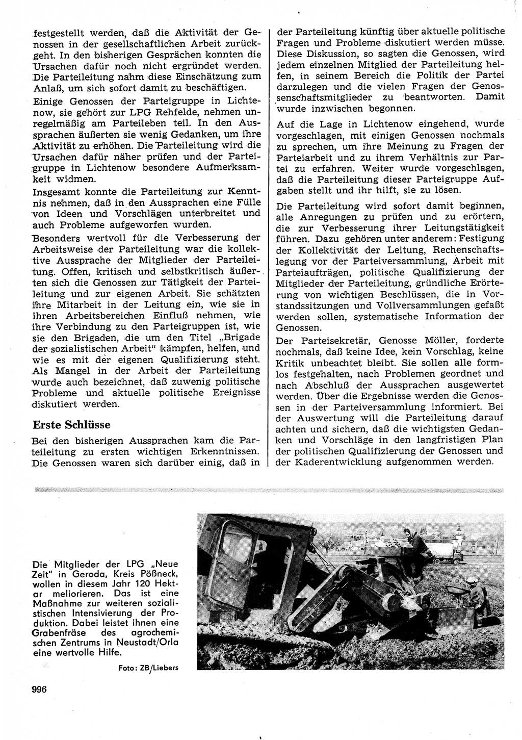 Neuer Weg (NW), Organ des Zentralkomitees (ZK) der SED (Sozialistische Einheitspartei Deutschlands) für Fragen des Parteilebens, 25. Jahrgang [Deutsche Demokratische Republik (DDR)] 1970, Seite 996 (NW ZK SED DDR 1970, S. 996)