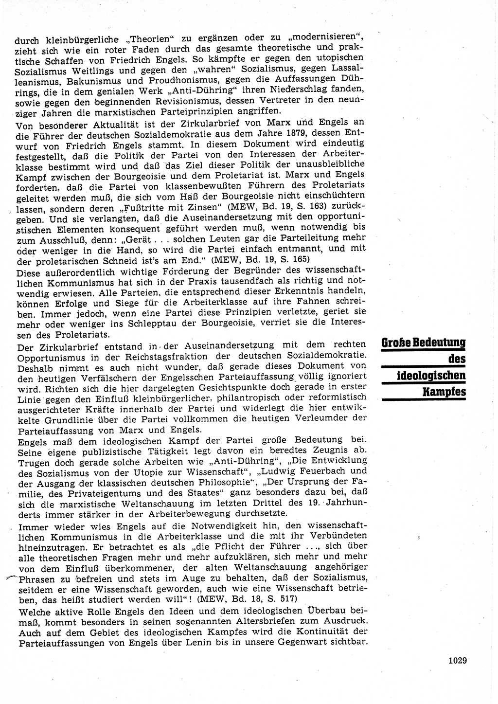 Neuer Weg (NW), Organ des Zentralkomitees (ZK) der SED (Sozialistische Einheitspartei Deutschlands) für Fragen des Parteilebens, 25. Jahrgang [Deutsche Demokratische Republik (DDR)] 1970, Seite 1029 (NW ZK SED DDR 1970, S. 1029)