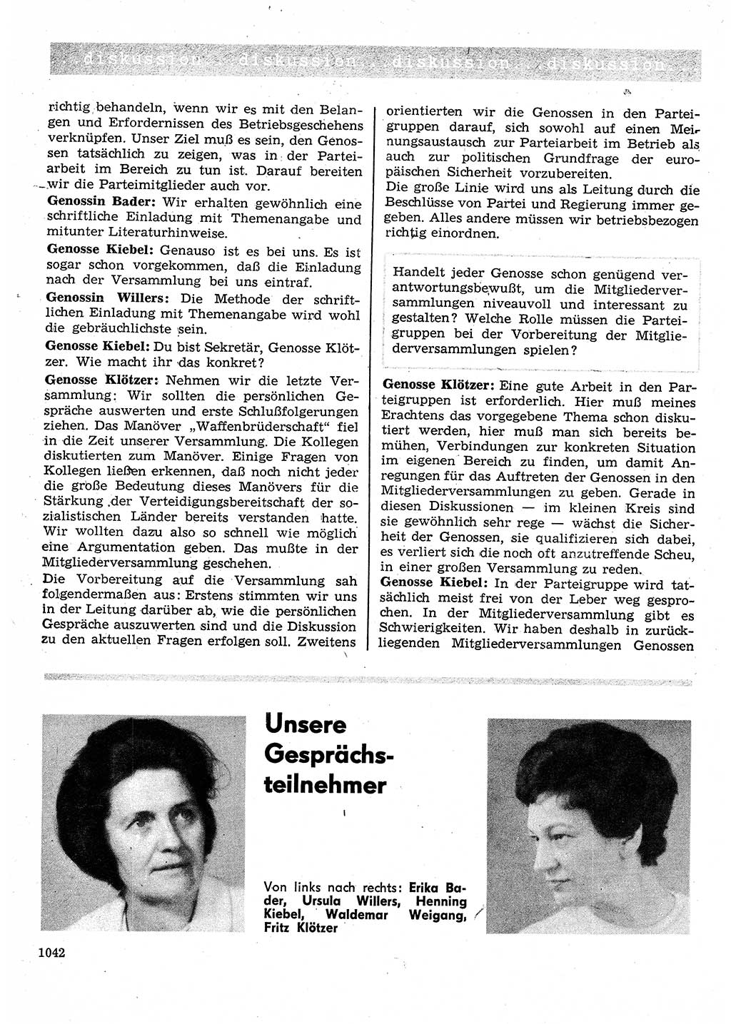 Neuer Weg (NW), Organ des Zentralkomitees (ZK) der SED (Sozialistische Einheitspartei Deutschlands) für Fragen des Parteilebens, 25. Jahrgang [Deutsche Demokratische Republik (DDR)] 1970, Seite 1042 (NW ZK SED DDR 1970, S. 1042)