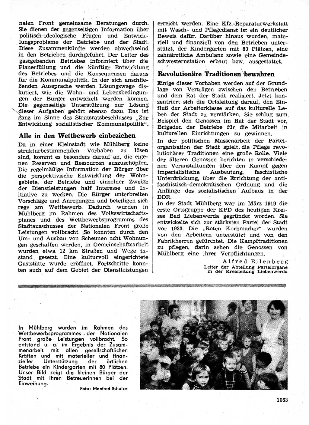 Neuer Weg (NW), Organ des Zentralkomitees (ZK) der SED (Sozialistische Einheitspartei Deutschlands) für Fragen des Parteilebens, 25. Jahrgang [Deutsche Demokratische Republik (DDR)] 1970, Seite 1063 (NW ZK SED DDR 1970, S. 1063)