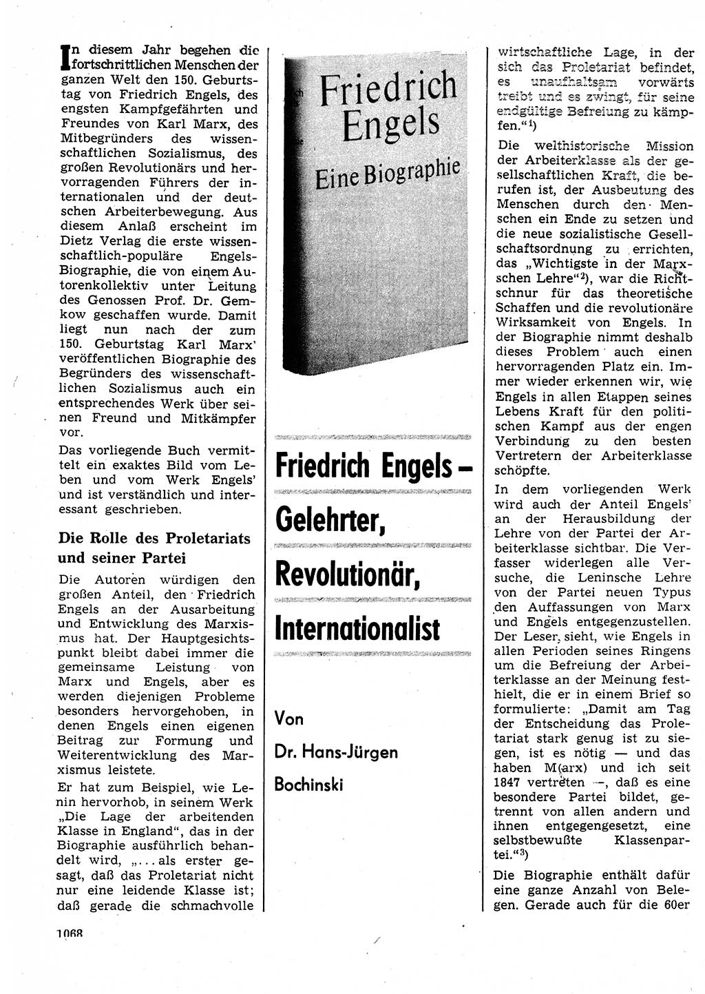 Neuer Weg (NW), Organ des Zentralkomitees (ZK) der SED (Sozialistische Einheitspartei Deutschlands) für Fragen des Parteilebens, 25. Jahrgang [Deutsche Demokratische Republik (DDR)] 1970, Seite 1068 (NW ZK SED DDR 1970, S. 1068)