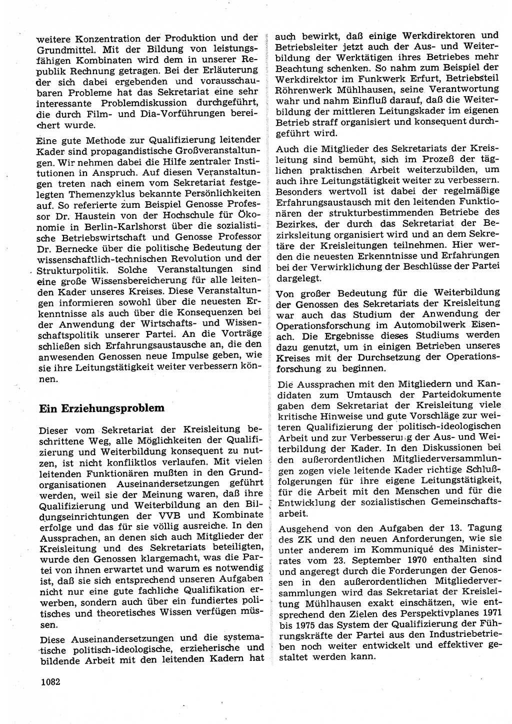 Neuer Weg (NW), Organ des Zentralkomitees (ZK) der SED (Sozialistische Einheitspartei Deutschlands) für Fragen des Parteilebens, 25. Jahrgang [Deutsche Demokratische Republik (DDR)] 1970, Seite 1082 (NW ZK SED DDR 1970, S. 1082)