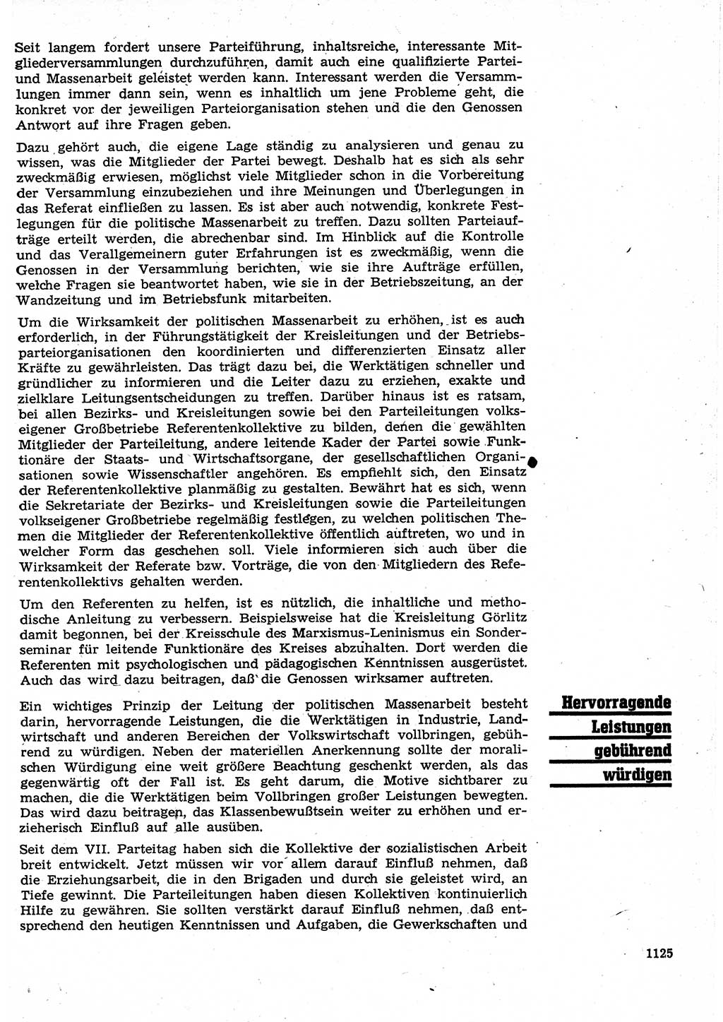 Neuer Weg (NW), Organ des Zentralkomitees (ZK) der SED (Sozialistische Einheitspartei Deutschlands) für Fragen des Parteilebens, 25. Jahrgang [Deutsche Demokratische Republik (DDR)] 1970, Seite 1125 (NW ZK SED DDR 1970, S. 1125)