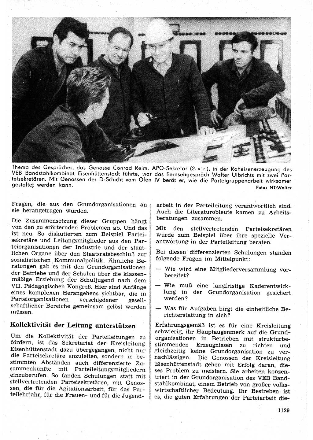 Neuer Weg (NW), Organ des Zentralkomitees (ZK) der SED (Sozialistische Einheitspartei Deutschlands) für Fragen des Parteilebens, 25. Jahrgang [Deutsche Demokratische Republik (DDR)] 1970, Seite 1129 (NW ZK SED DDR 1970, S. 1129)